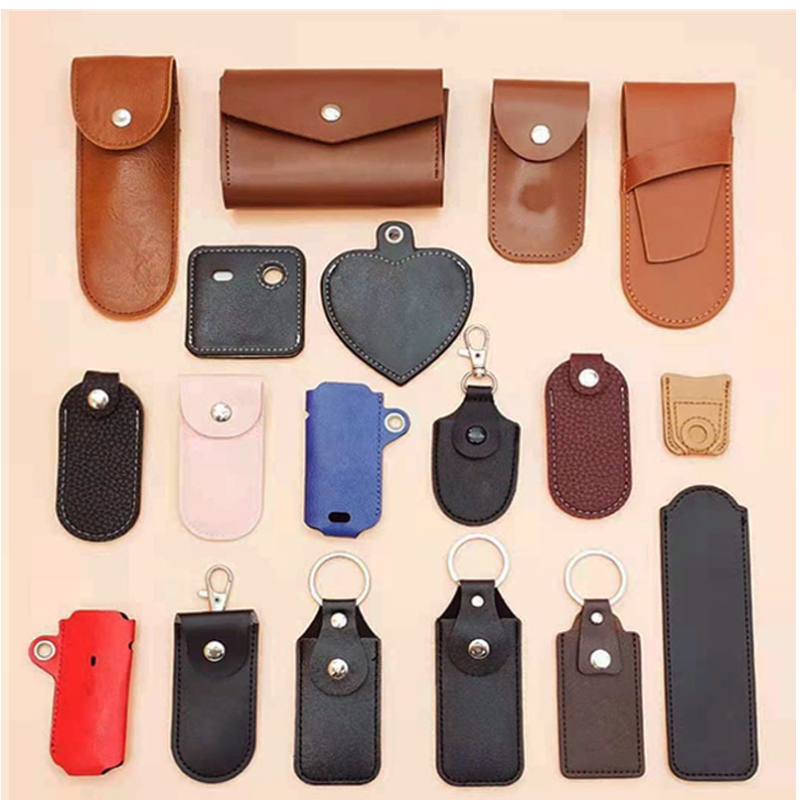 مشبك مفتاح جلدي ، حالة جلدية USB محرك ، والعناصر الجلدية الصغيرة المختلفة ، حالة بطاقة محفظة جلدية